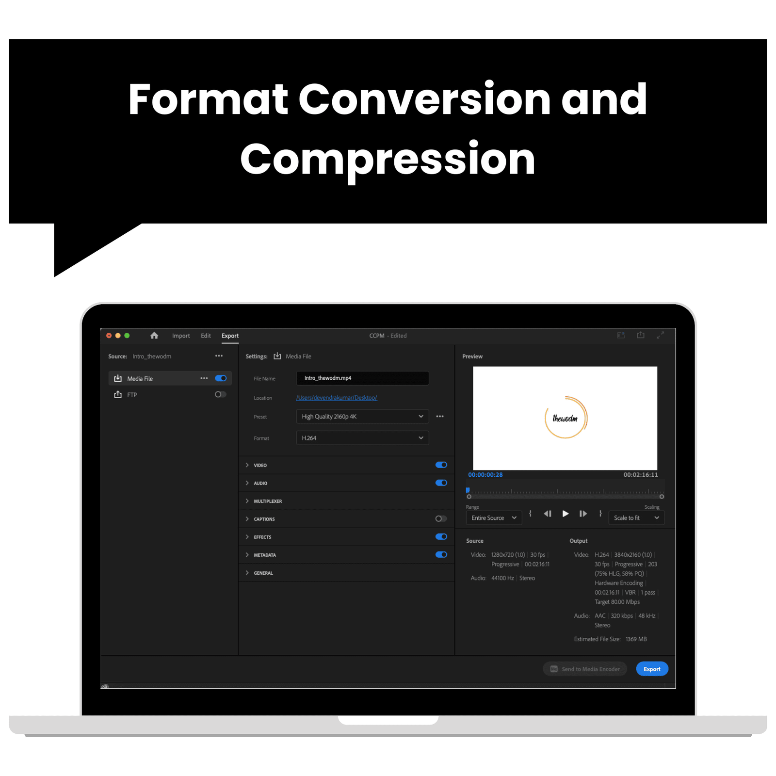 Format Conversion and Compression