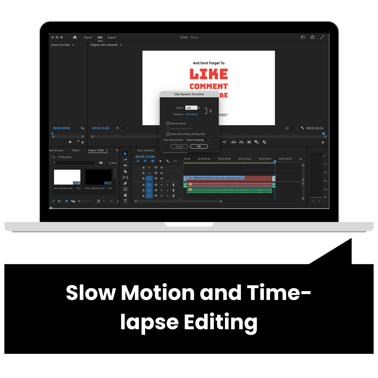 Slow Motion and Time-lapse Editing