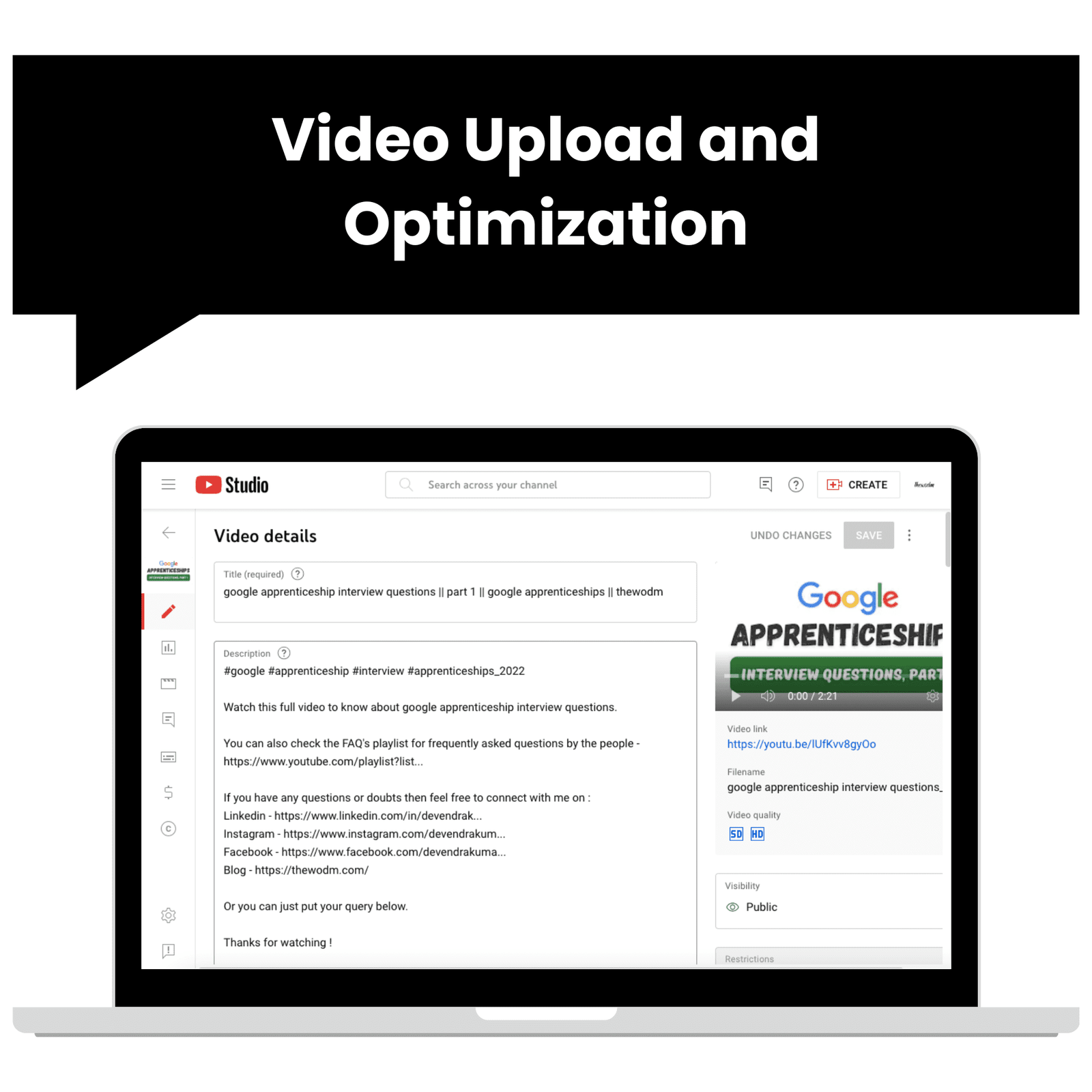 Video Upload and Optimization